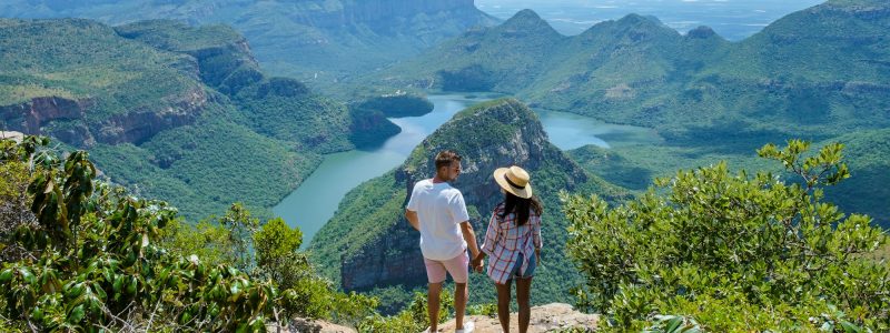Panorama Route South Africa, Blyde river canyon with the three rondavels Panorama route South Africa